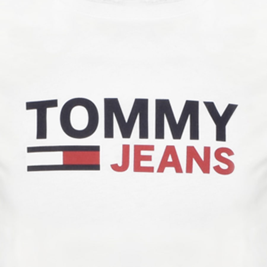 Alternative Image for ProductTommy Jeans Logo Long Sleeve T Shirt White3